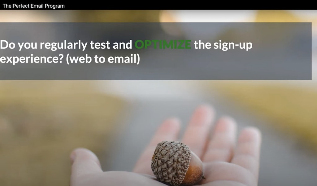 Do you regularly test and optimize the sign up opt-in experience?
