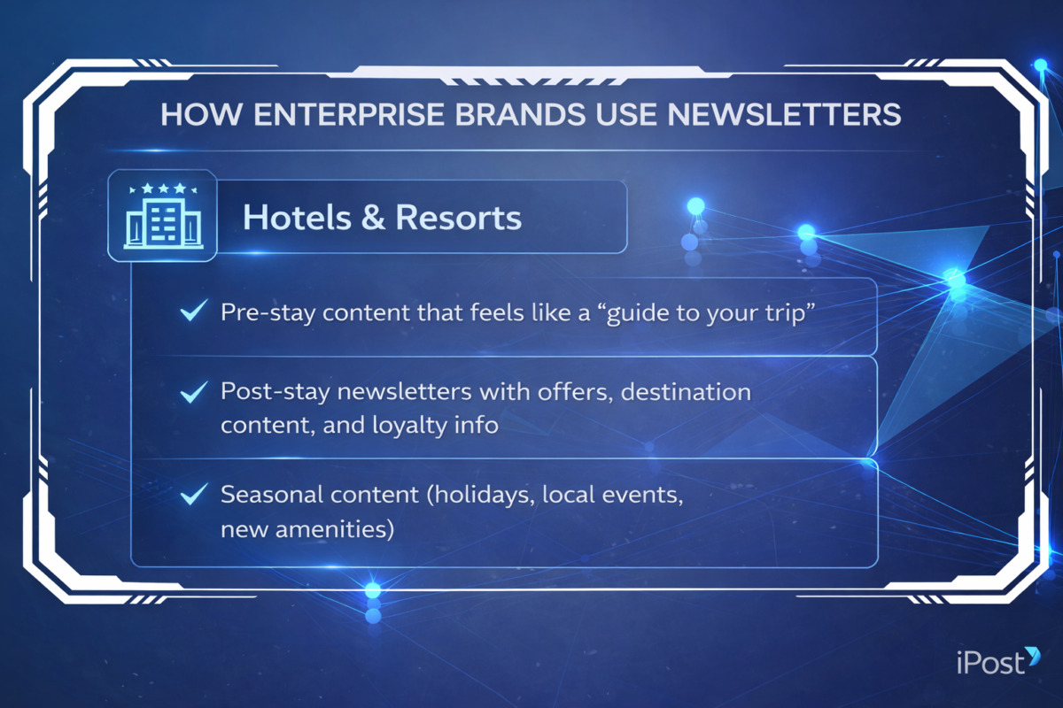 How Enterprise Brands Use Newsletters hotels