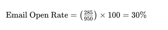email open rate calculation