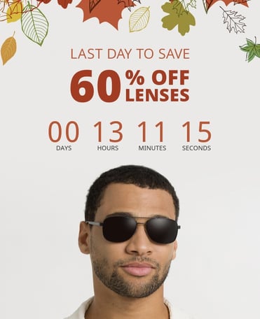frames direct email offer with countdown timer example