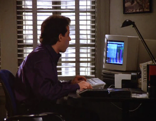 Jerry Seinfeld on old Computer